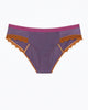 Aralie Lace Trim Knicker In Dark Purple - thumbnail