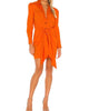 Agnes Mini Dress In Orange - thumbnail