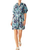 Billie Dress In Retro Floral Blue - thumbnail