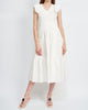 Alana Smocked Midi Dress In White - thumbnail