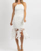 Amiah Tiered Midi Dress In White - thumbnail