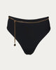 Belted Emily Bottom In Black - thumbnail