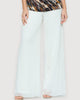 Chiffon Wide Leg Pant In Cream - thumbnail