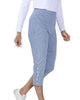 Button-Detail Capri Pant In Blue/White - thumbnail