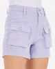 Cargo Shorts In Lavender - thumbnail