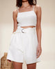 Elaine Paper Bag Shorts In Ivory - thumbnail