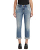 Carter Mid Rise Girlfriend Jean In Mariner Blue - thumbnail