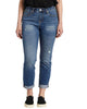 Carter Mid Rise Girlfriend Jean In Everton Blue - thumbnail