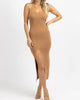 Chain Crossback Midi Dress In Brown Gold - thumbnail