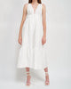 Corsica Jaquard Maxi Dress In White - thumbnail