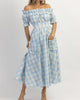 Dreamstate Gingham Maxi Dress In Blue - thumbnail