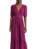 Brinley Cotton Gauze Dress In Plum - thumbnail