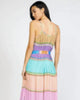 Color Blocking Pleated Cami Midi Dress In Multi - thumbnail