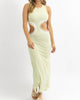 Contrast Binded Maxi Dress In Keylime - thumbnail