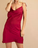Burgundy Slip Dress In Burgundy - thumbnail