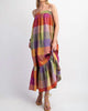 Cotton Checkered Dress In Multi - thumbnail