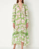 Elisia Floral Maxi Cover Up In Green - thumbnail