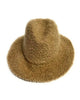 Boucle Wool Fedora Hat In Camel - thumbnail
