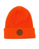 Camping Waffle Knit Cuffed Beanie In Orange - thumbnail