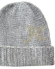 Chenille Jc Stud Beanie Hat In Gray - thumbnail