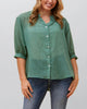 Roxanne Oversized Semi-Sheer Shirt Blouse Solid - thumbnail