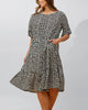 Vanessa Midi Dress A-Line Polka Dot Tiered Skirt - thumbnail