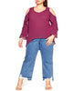 Hi Lo Cold Shoulder Top - thumbnail