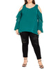 Hi Lo Cold Shoulder Top - thumbnail