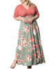 Havana Color Block Maxi Dress - thumbnail