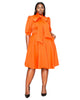 Casey Scuba Flare Dress - thumbnail