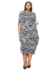 Gwenyth Zebra Print Pocket Dress - thumbnail