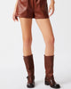 Faux The Record Short In Cognac - thumbnail