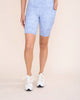 Faded Leopard Print High-Waist Bike Short In Blue - thumbnail
