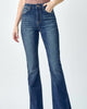 Flare With Side Slit Jean In Dark Blue - thumbnail