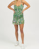 Floral Smock Mini Dress In Verdant Green - thumbnail