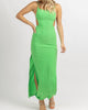 Envy Strappy Back Maxi Dress In Green - thumbnail