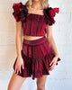 Hailey Cognac Skirt In Red - thumbnail