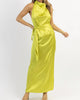 Golden Hour Drape Maxi Dress In Lime - thumbnail
