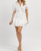 For The Frill Mini Dress In Off-White - thumbnail