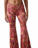Hold Me Closer Bell Bottom Pants In Flame Combo - thumbnail
