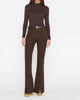 Le High Flare Split Front Trouser In Espresso - thumbnail