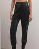 Lenora Faux Leather Jogger In Black - thumbnail