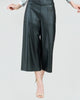 Liquid Leather Front Pocket Gaucho Pants In Black - thumbnail