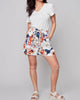 Linen Dobby Print Short In Saffron - thumbnail