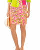 Jersey Skippy Skort - Piazza In Lime/Pink - thumbnail