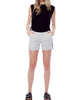 Madison Lisa Striped Techno Short In Black/White Stripes - thumbnail