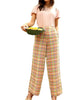 Linen Plaid Pants In Multi - thumbnail