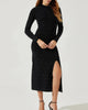 Kariana Sweater Dress In Black - thumbnail