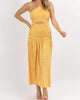 Lolita Gingham Smock Maxi Dress In Orange - thumbnail