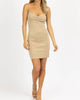 Lurex Sleeveless Shimmer Mini Dress In Golden - thumbnail